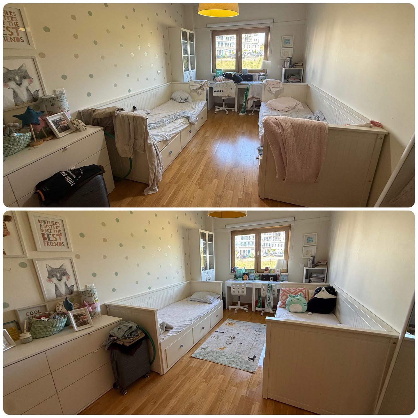 Quarto de criança — antes e depois