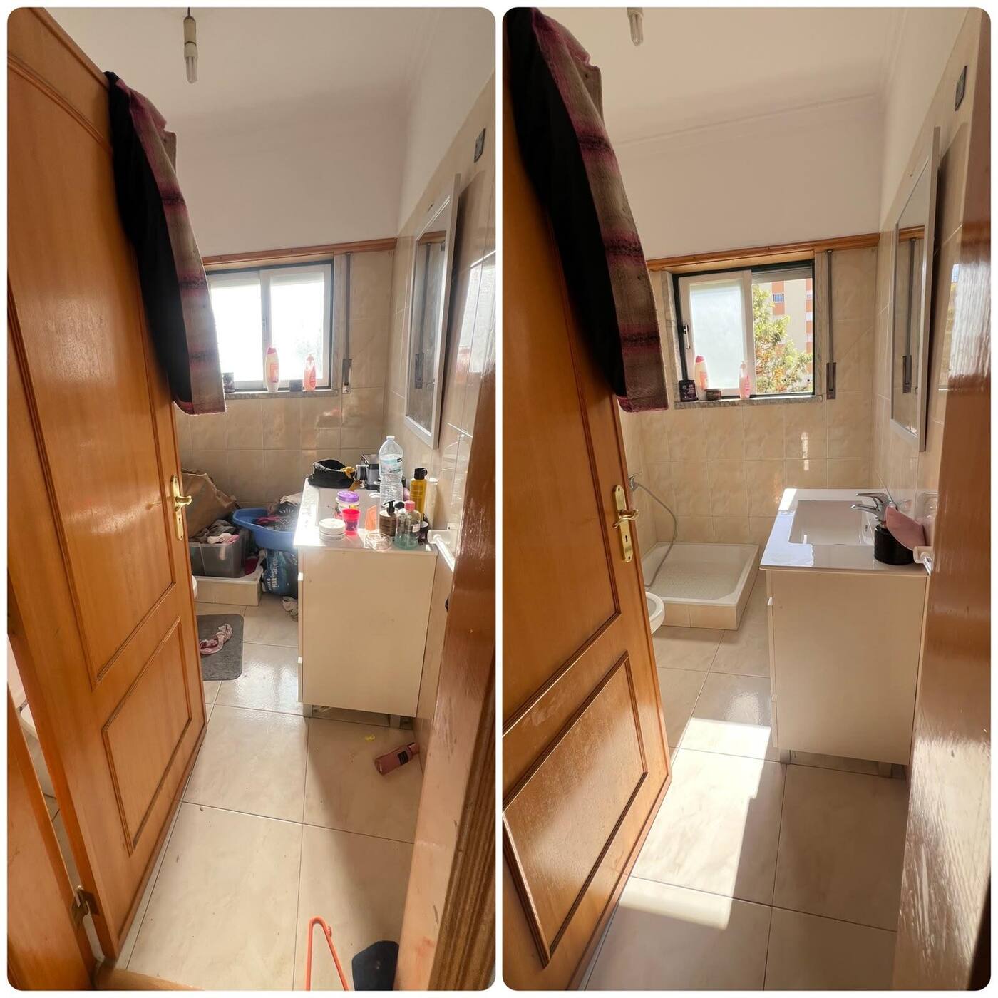 Casa de banho completa — antes e depois